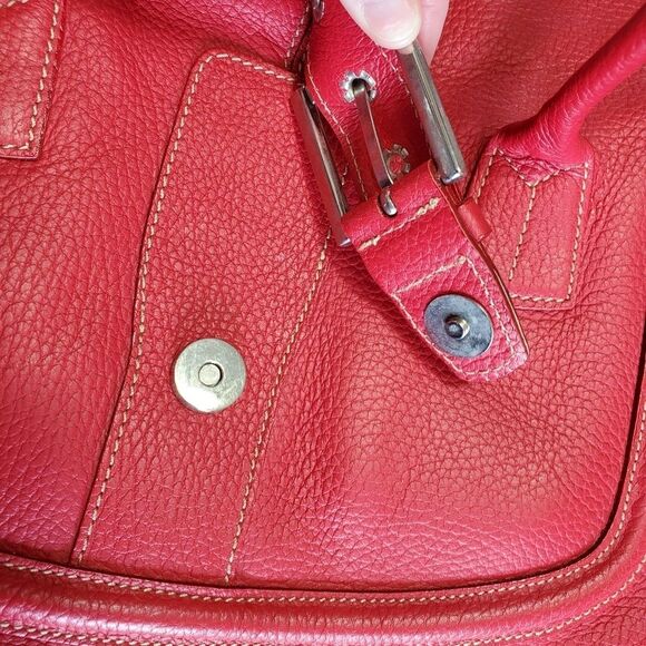 Cristian red Italian leather handbag - Picture 8 of 8
